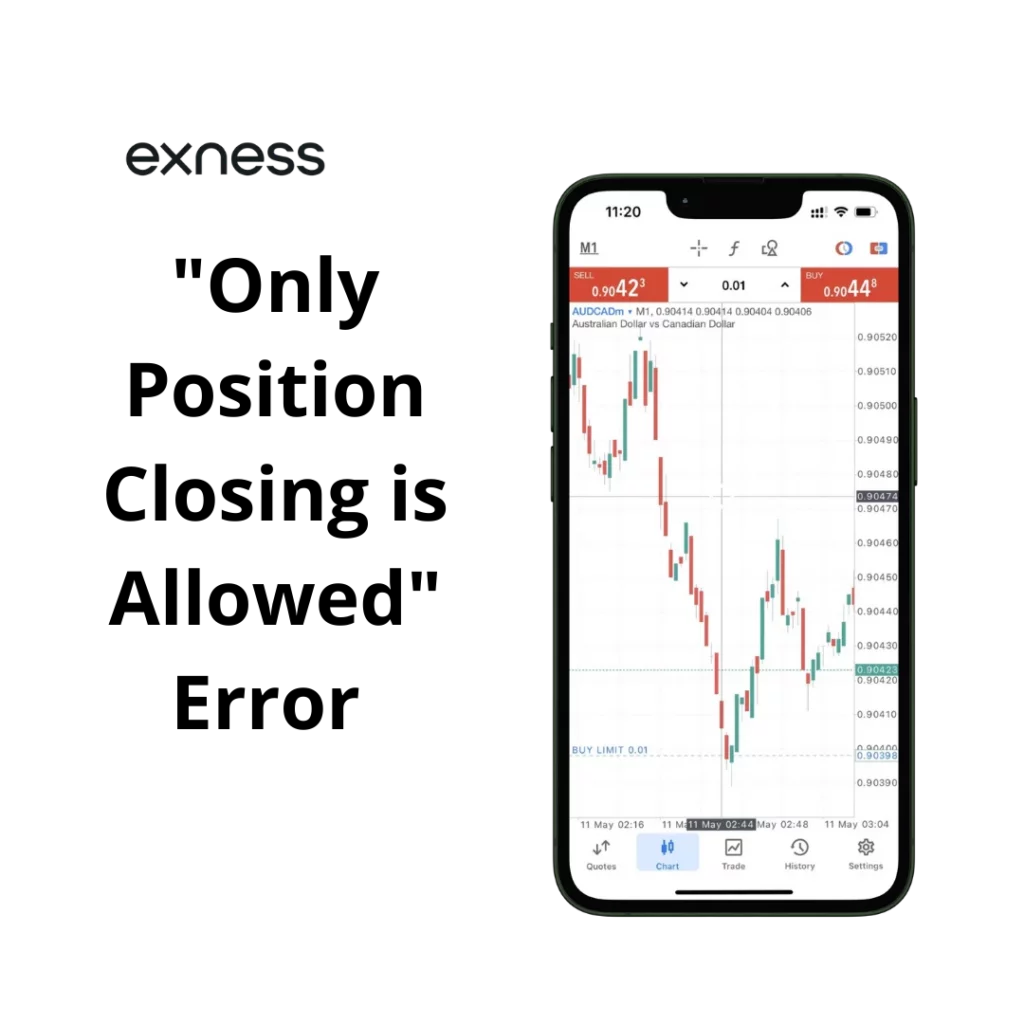 Fixing the "Only Position Closing is Allowed" Error on Exness