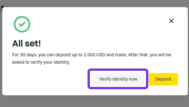 Exness Card Verification All Set