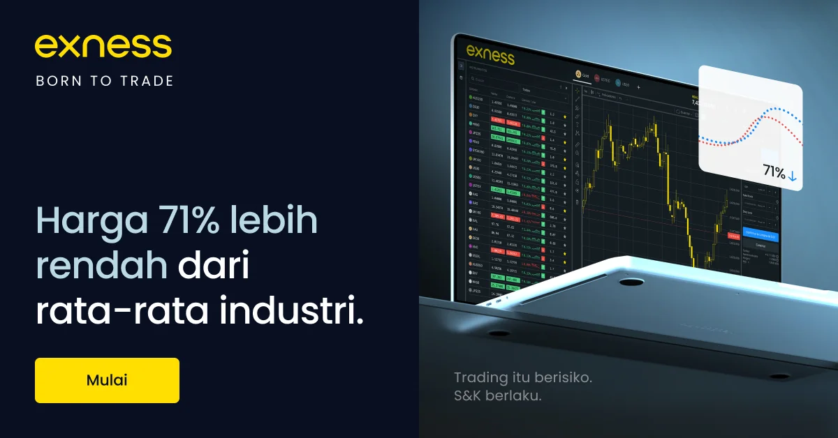 Platform trading Exness dengan spread ketat.