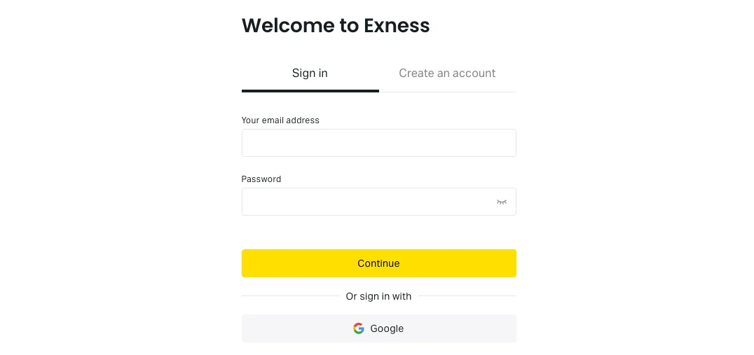 Exness Indonesia Sign In